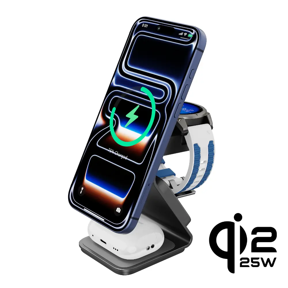 E-shop Cubenest 3v1 Qi2.2 Bezdrôtová magnetická nabíjačka SQ314 Pro Garmin Watch
