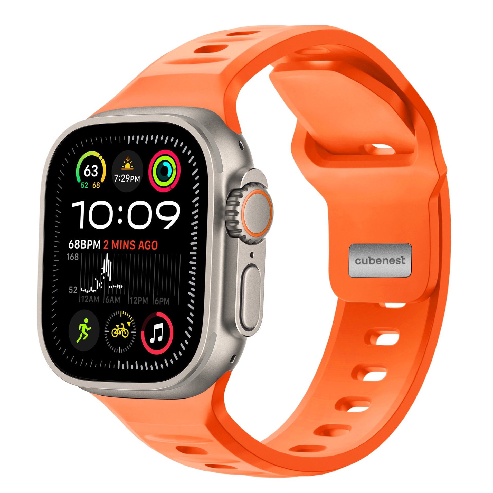 E-shop Cubenest Prémiový športový remienok na Apple Watch oranžový