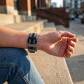 Cubenest Prémiový športový remienok na Garmin Watch QuickFit 22 mm čierno-sivý
