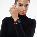 Cubenest Prémiový športový remienok na Garmin Watch QuickFit 22 mm čierno-červený