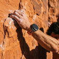 Cubenest Prémiový športový remienok na Garmin Watch QuickFit 22 mm sivo-oranžový