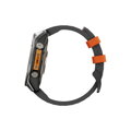 Cubenest Prémiový športový remienok na Garmin Watch QuickFit 22 mm sivo-oranžový