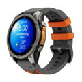 Cubenest Prémiový športový remienok na Garmin Watch QuickFit 22 mm sivo-oranžový
