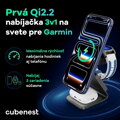 Cubenest 3v1 Qi2.2 Bezdrôtová magnetická nabíjačka SQ314 Pro Garmin Watch