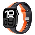Cubenest Prémiový športový remienok na Apple Watch čierno-oranžový