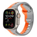 Cubenest Prémiový športový remienok na Apple Watch oranžovo-sivý
