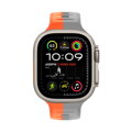 Cubenest Prémiový športový remienok na Apple Watch oranžovo-sivý