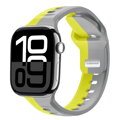 Cubenest Prémiový športový remienok na Apple Watch žlto-sivý