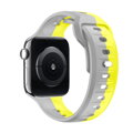 Cubenest Prémiový športový remienok na Apple Watch žlto-sivý