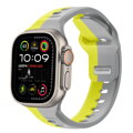 Cubenest Prémiový športový remienok na Apple Watch žlto-sivý