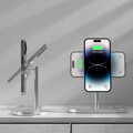 Cubenest 3v1 Bezdrôtová magnetická nabíjačka S313 Pro strieborná