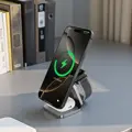 Cubenest 3v1 Qi2.2 Skladacia bezdrôtová magnetická nabíjačka SQ312 Ultra sivá
