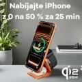 Cubenest 3v1 Qi2.2 Skladacia bezdrôtová magnetická nabíjačka SQ312 Ultra oranžová
