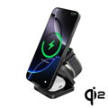 Cubenest 3v1 Qi2 Skladacia bezdrôtová magnetická nabíjačka SQ312 Pro čierná