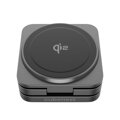 Cubenest 3v1 Qi2 Skladacia bezdrôtová magnetická nabíjačka SQ312 Pro čierná