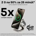 Cubenest 3v1 Qi2.2 Skladacia bezdrôtová magnetická nabíjačka SQ312 Pro titánová