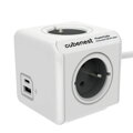 Cubenest PowerCube Extended USB A+C PD 20 W 1,5 m sivá
