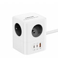 Cubenest PowerCube Extended USB A+C PD 20 W 1,5 m sivá