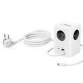 Cubenest PowerCube Extended USB A+C PD 20 W 1,5 m sivá