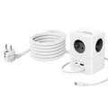 Cubenest PowerCube Extended USB A+C PD 20 W 1,5 m sivá