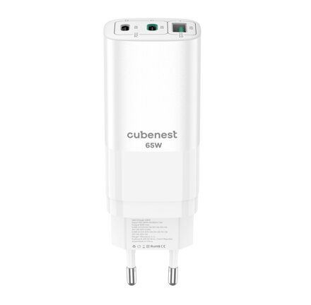 Cubenest PD GaN Nabíjačka 65W S3D0 biela