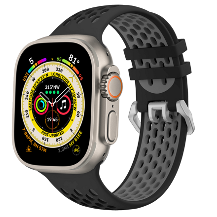 Športový remienok pre Apple Watch čierno-sivý