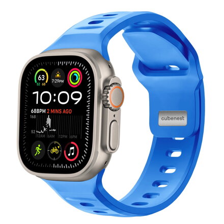 Cubenest Prémiový športový remienok na Apple Watch modrý