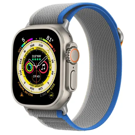 Remienok pre Apple Watch Trailový ťah sivo-modrý