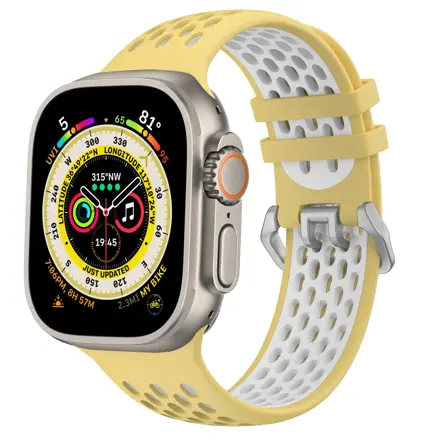 Športový remienok pre Apple Watch žlto-bielý