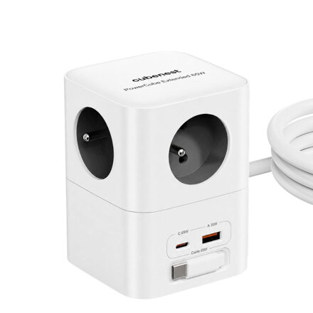 Cubenest PowerCube Extended USB A+C PD 65 W USB-C kábel 1,5 m