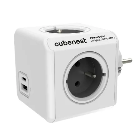 Cubenest PowerCube Original USB A+C PD 20 W sivá