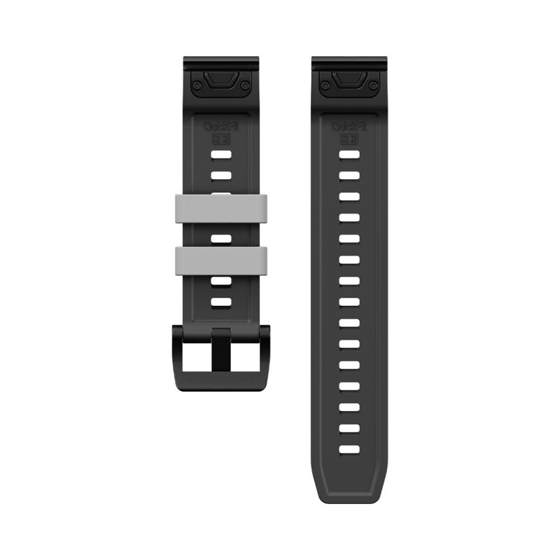Cubenest Prémiový športový remienok na Garmin Watch QuickFit 22 mm čierno-sivý