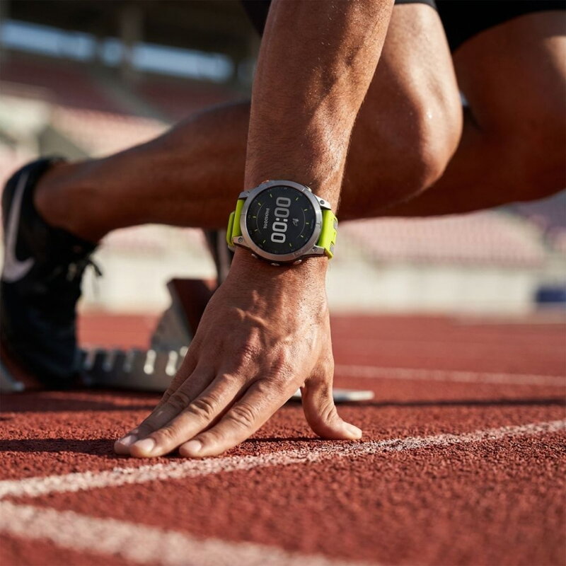 Cubenest Prémiový športový remienok na Garmin Watch QuickFit 22 mm žlto-sivý
