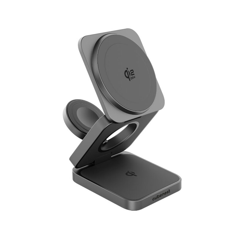 Cubenest 3v1 Qi2.2 Skladacia bezdrôtová magnetická nabíjačka SQS312 Pro Samsung Watch