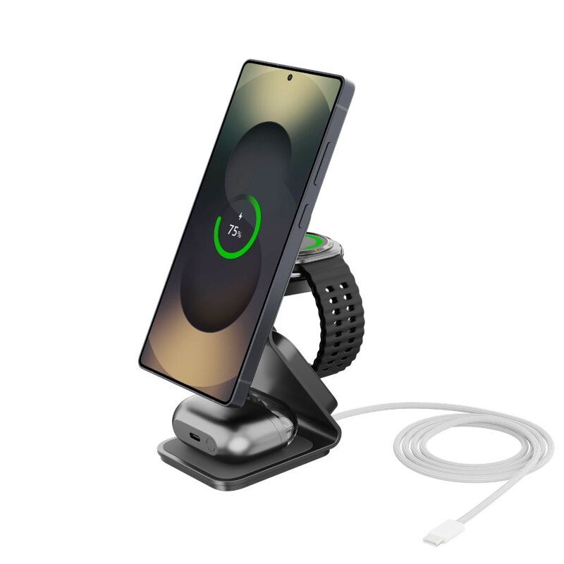 Cubenest 3v1 Qi2.2 Bezdrôtová magnetická nabíjačka SQS314 Pro Samsung Watch