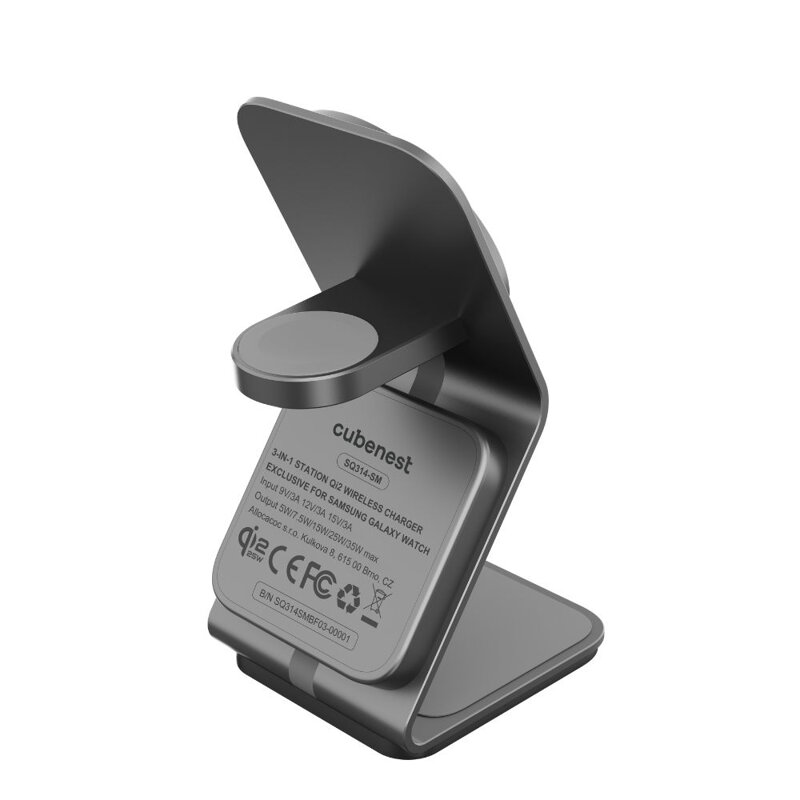 Cubenest 3v1 Qi2.2 Bezdrôtová magnetická nabíjačka SQS314 Pro Samsung Watch