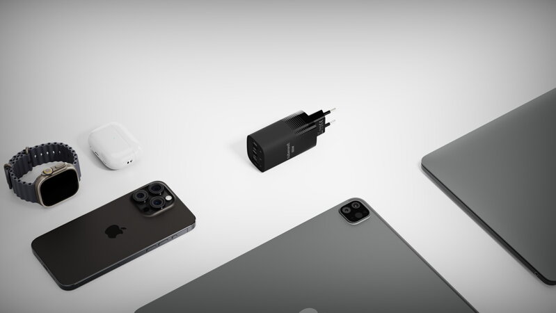 Cubenest PD GaN Nabíjačka 65W S3D0 čierna