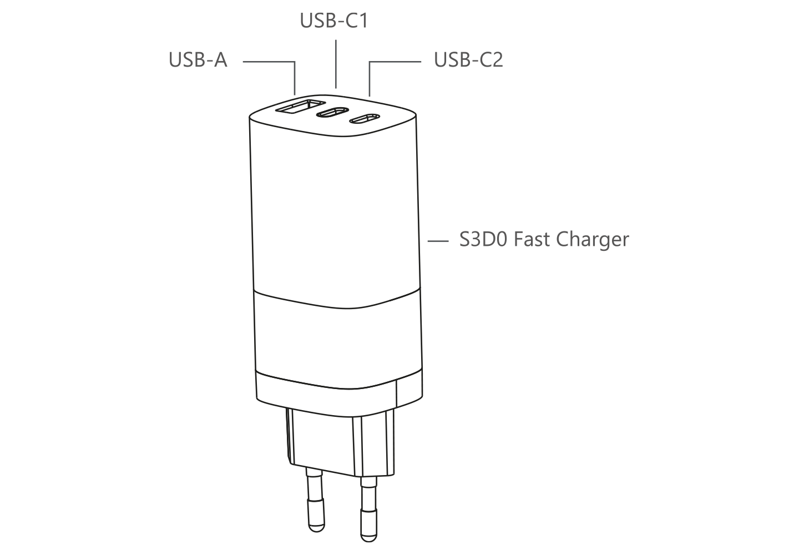 Cubenest PD GaN Nabíjačka 65W S3D0 biela