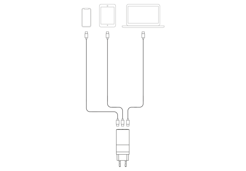 Cubenest PD GaN Nabíjačka 65W S3D0 biela