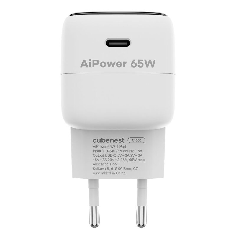 Cubenest AI PD GaN Nano Nabíjačka USB-C 65W A1D65