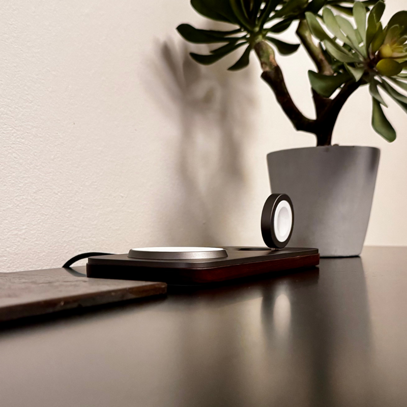 Cubenest 2v1 Bezdrôtová magnetická nabíjačka K200 sivá