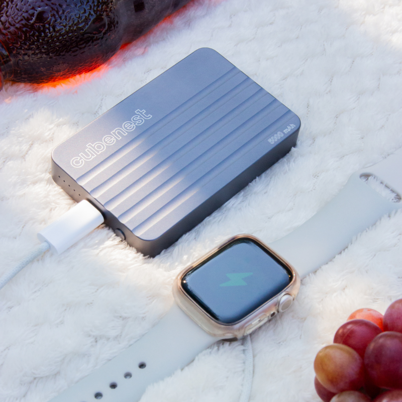 Cubenest Magnetická bezdrôtová powerbanka 5000 mAh S1B1 sivá