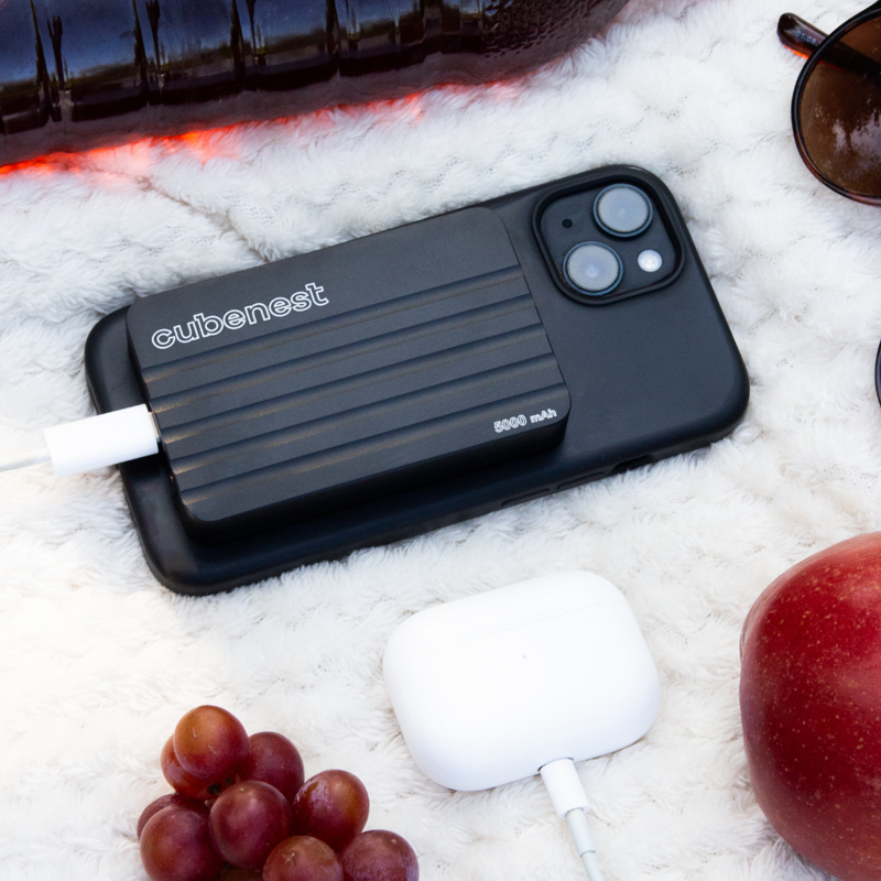 Cubenest Magnetická bezdrôtová powerbanka 5000 mAh S1B1 čierna