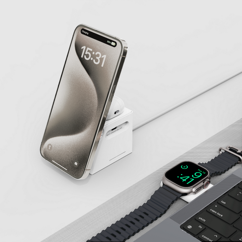 Cubenest 3v1 Bezdrôtová magnetická nabíjačka E311