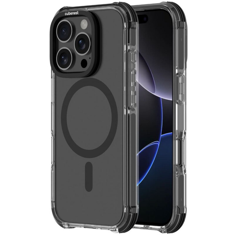 Cubenest Kryt na iPhone 16 Pro MagPro Strong Guard čierny