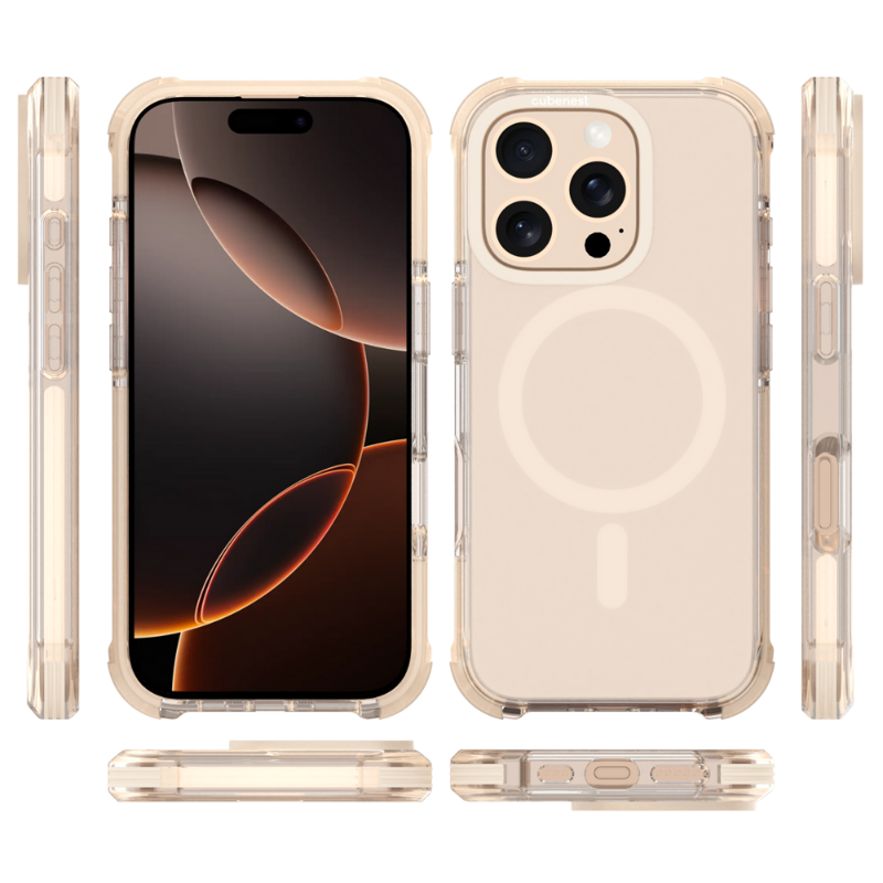 Cubenest Kryt na iPhone 16 Pro MagPro Strong Guard zlatý