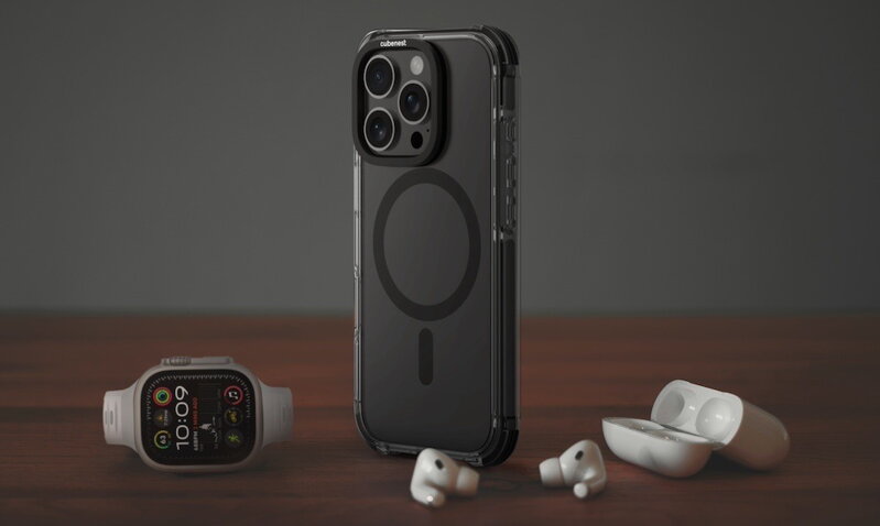 Cubenest Kryt na iPhone 16 Pro MagPro Strong Guard čierny