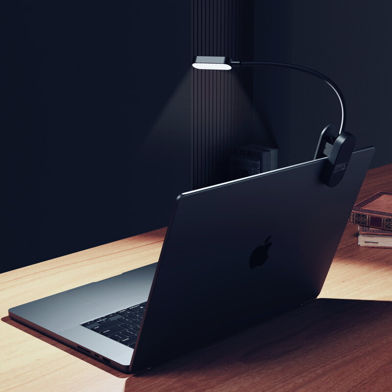 Cubenest LED lampička s klipom LTW02 čierna