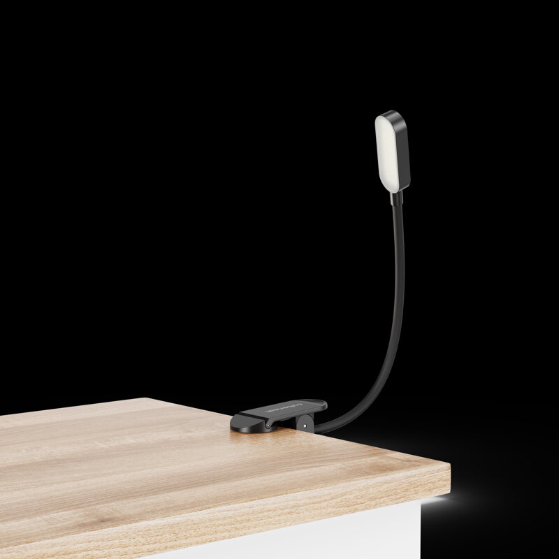 Cubenest LED lampička s klipom LTW02 čierna