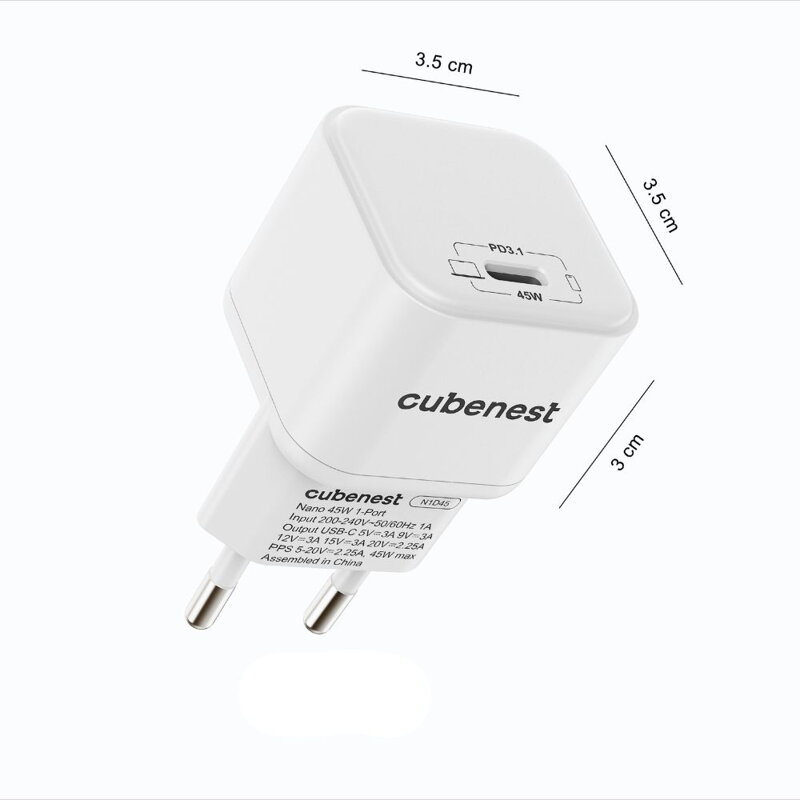 Cubenest PD GaN Nano adaptér USB-C 45W N1D45